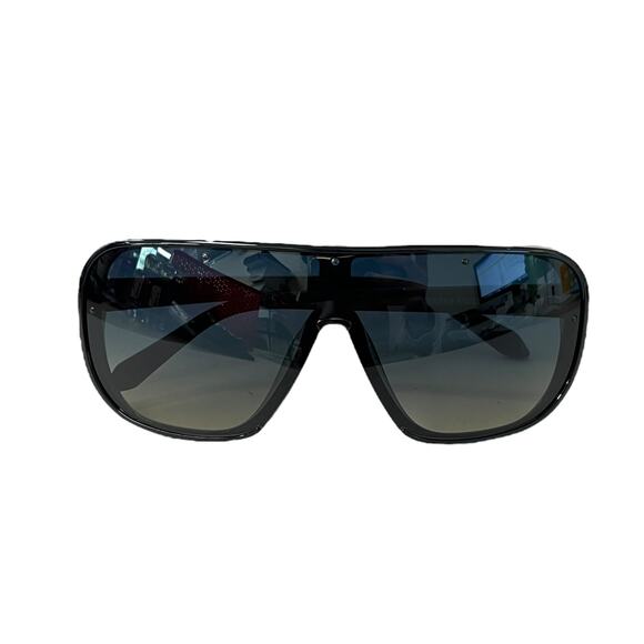 Quay Australia Center Stage Shield Sunglasses Black Ink Taupe main image 5